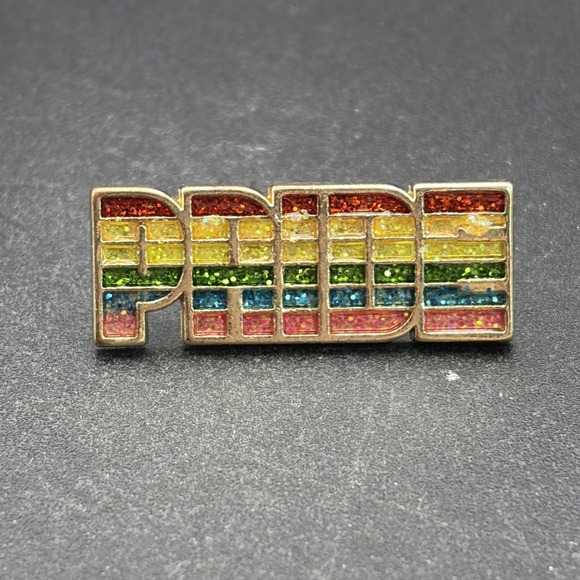 Other - Pride Glitter Rainbow LGBTQ Lapel Hat‎ Pin
